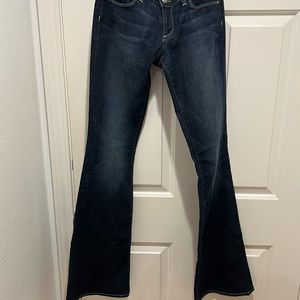 Paige flare dark jeans